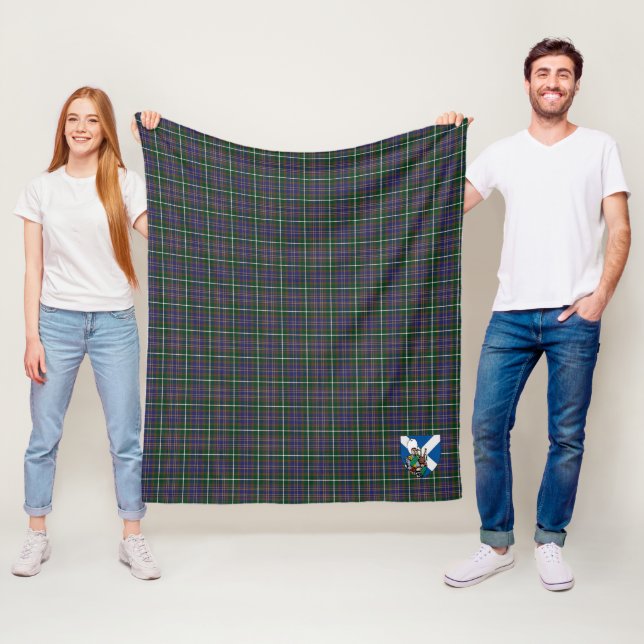 Scotts Forbes of Druinnor Tartan Plaid Fleece Blanket (In Situ)