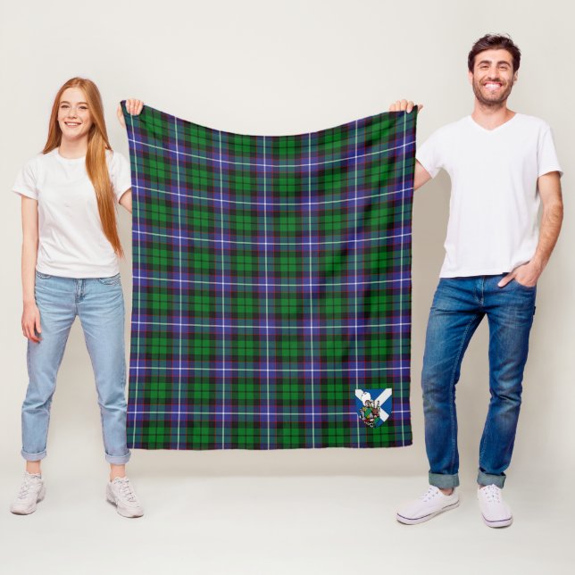 Scotts Galbraith Tartan Plaid Fleece Blanket (In Situ)