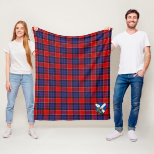 Scotts Graham of Menteith Red Tartan Plaid Fleece Blanket
