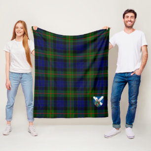 Scotts Gunn Modern Tartan Plaid Fleece Blanket