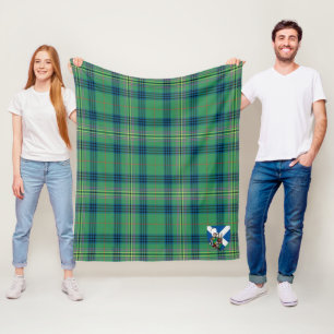 Scotts Kennedy Ancient Tartan Plaid Fleece Blanket