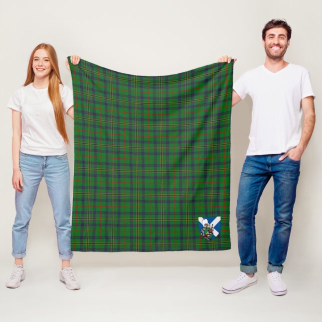 Scotts Kennedy Tartan Plaid Fleece Blanket (In Situ)
