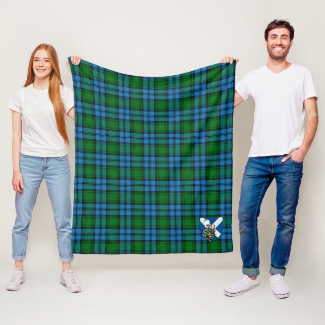 Scotts Kerr Hunting Tartan Plaid Fleece Blanket (In Situ)