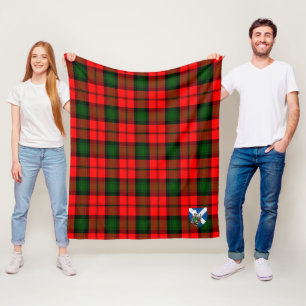 Scotts Kerr Modern Tartan Plaid Fleece Blanket