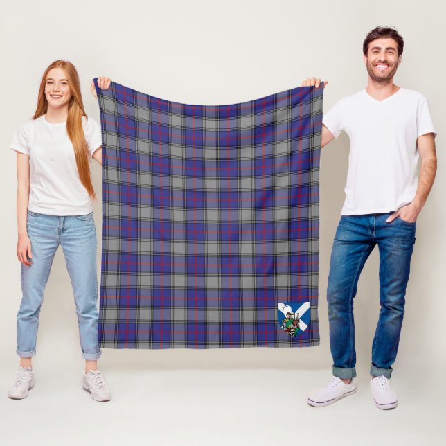 Scotts Kinnaird Tartan Plaid Fleece Blanket (In Situ)