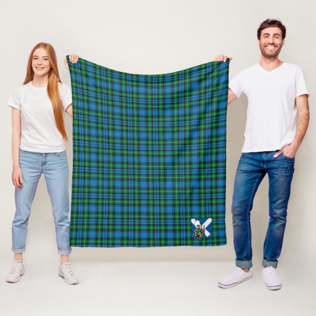 Scotts Lyon Tartan Plaid Fleece Blanket (In Situ)