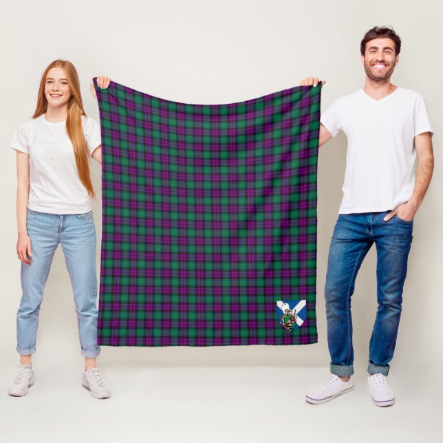 Scotts MacArthur of Milton Tartan Plaid Fleece Blanket (In Situ)