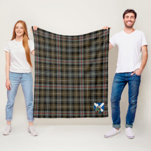 Scotts MacKenzie Weathered Tartan Plaid Fleece Blanket