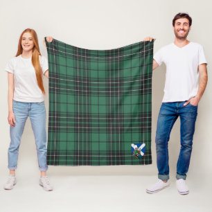 Scotts MacLean Hunting Ancient Tartan Plaid Fleece Blanket