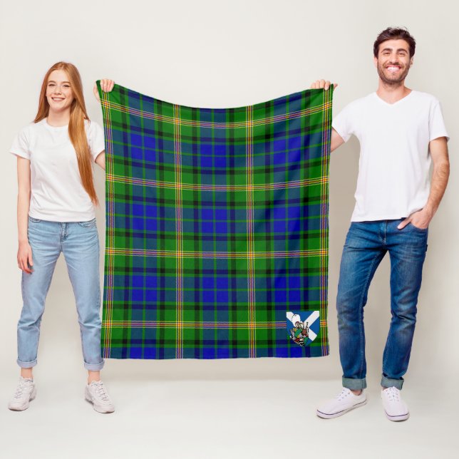 Scotts MaiTland Tartan Plaid Fleece Blanket (In Situ)