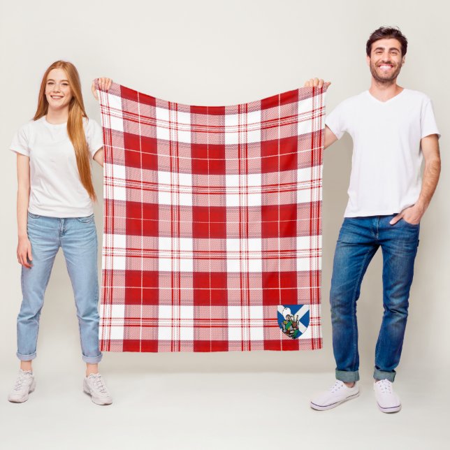 Scotts Maxwell Plaid Tartan Plaid Fleece Blanket (In Situ)