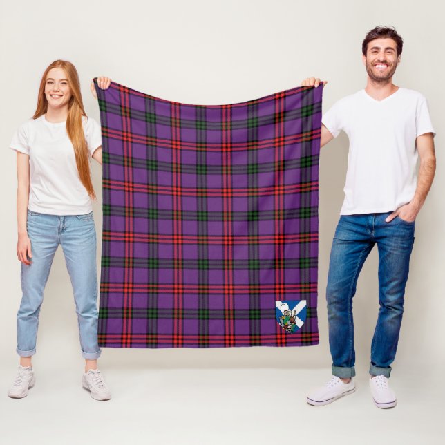 Scotts Montgomery Modern Tartan Plaid Fleece Blanket (In Situ)