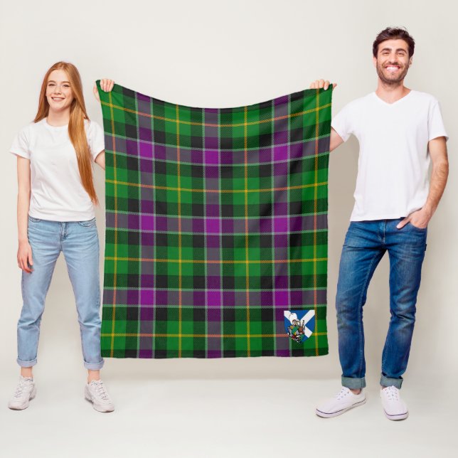 Scotts Selkirk Tartan Plaid Fleece Blanket (In Situ)