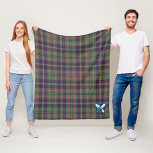 Scotts Taylor Weathered Tartan Plaid Fleece Blanket