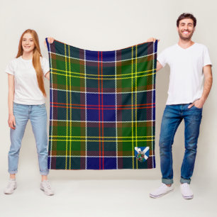 Scotts Whitelaw Modern Tartan Plaid Fleece Blanket