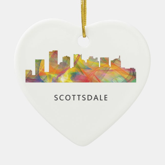 SCOTTSDALE, ARIZONA SKYLINE WB1 - CERAMIC ORNAMENT (Front)