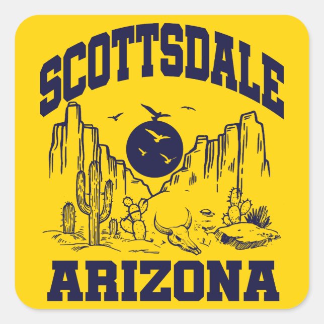 Scottsdale,Arizona Square Sticker (Front)