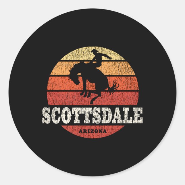 Scottsdale Az Country Western Classic Round Sticker (Front)