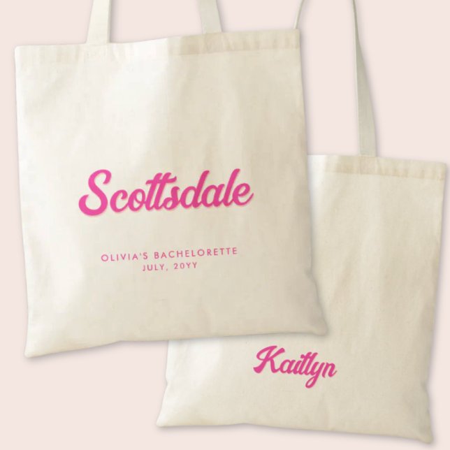 Scottsdale Bachelorette Party Personalized Tote (Scottsdale Bachelorette Party Tote Bag)