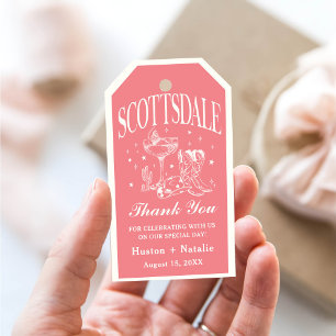 Scottsdale Bachelorette Party Wedding Thank You Gift Tags