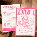 Scottsdale Bachelorette Social Cocktail Itinerary Invitation<br><div class="desc">Get ready to kick off your Scottsdale Bachelorette Social with our elegant Cocktail Itinerary Invitation, setting the tone for a weekend of unforgettable memories. Crafted with sophistication and style, this invitation is perfect for announcing your bachelorette weekend getaway in the heart of Scottsdale. Whether you're planning a cocktail party, wedding...</div>