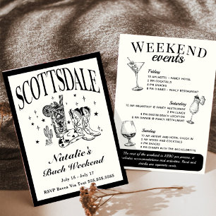 Scottsdale Bachelorette Social Cocktail Itinerary Invitation