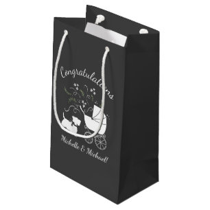 Scotty Dog Baby Shower Puppy Scottish Terrier Grey Small Gift Bag