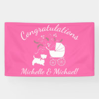 Scotty Dog Baby Shower Scottish Terrier Pink