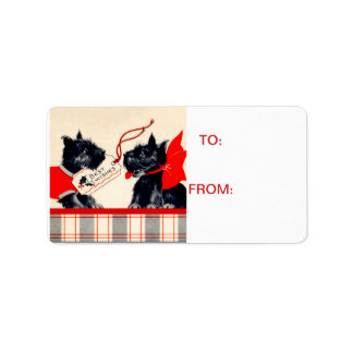 Scotty Dog Scottish Terrier gift tag