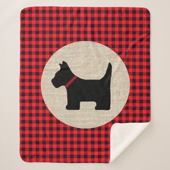 Scotty Dog Sherpa Blanket (Front)