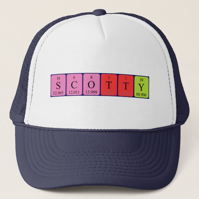 Scotty periodic table name hat (Front)