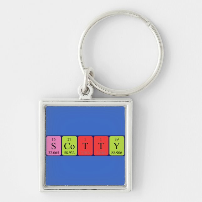 Scotty periodic table name keyring (Front)