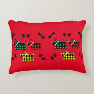 Scotty Terrier Dogs Cute Funny Terriers Breeds Thr Accent Pillow