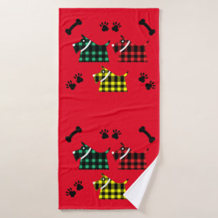 Scotty Terrier Dogs Cute Funny Terriers Breeds Thr Bath Towel