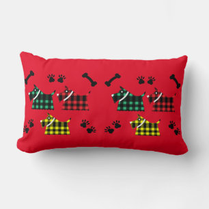 Scotty Terrier Dogs Cute Funny Terriers Breeds Thr Lumbar Pillow