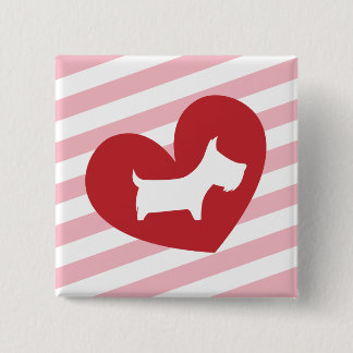 Scotty Valentine 2 Inch Square Button