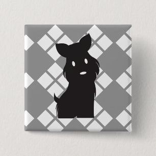 Scotty Valentine Rebel Scotty 2 Inch Square Button