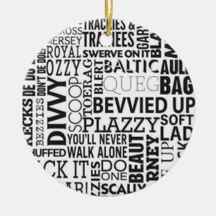 Scouse Words & Phrases Ceramic Ornament