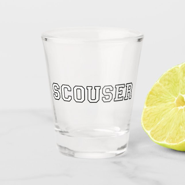 Scouser Shot Glass (Front)