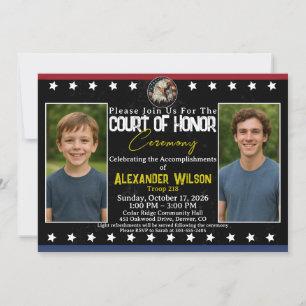 Scout Achievement Ceremony Invitation with Photos