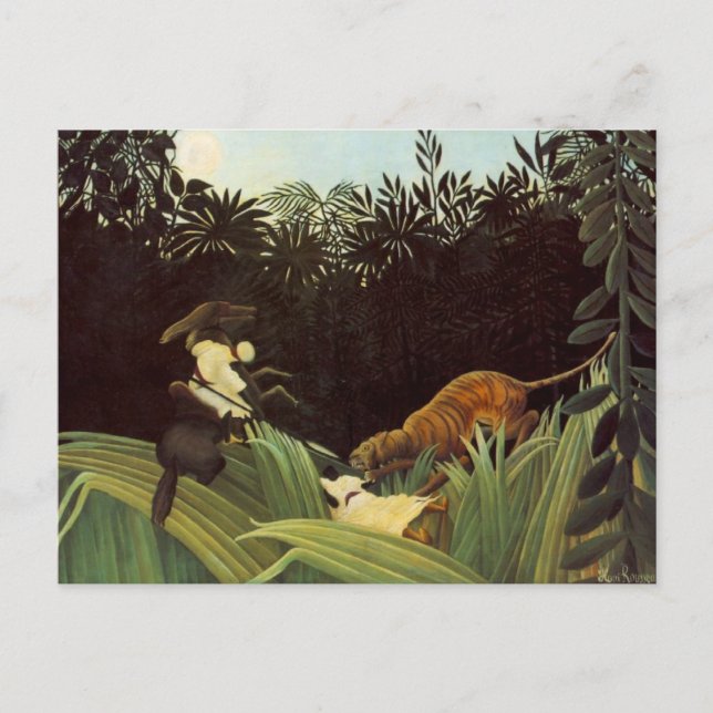 Scout Attacked By A Tiger Postcard (Front)