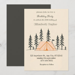scout Camping party birthday invitation
