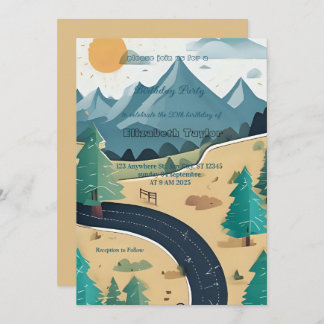 scout Camping party birthday  invitation