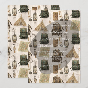 scout comping party invitations