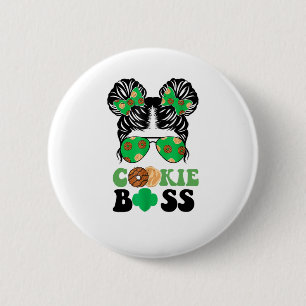 Scout Cookie Boss Girls Kidlife Messy Bun Sunglass 2 Inch Round Button