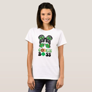 Scout Cookie Boss Girls Kidlife Messy Bun Sunglass T-Shirt