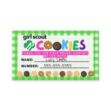 Scout Cookie Reorder Business Card