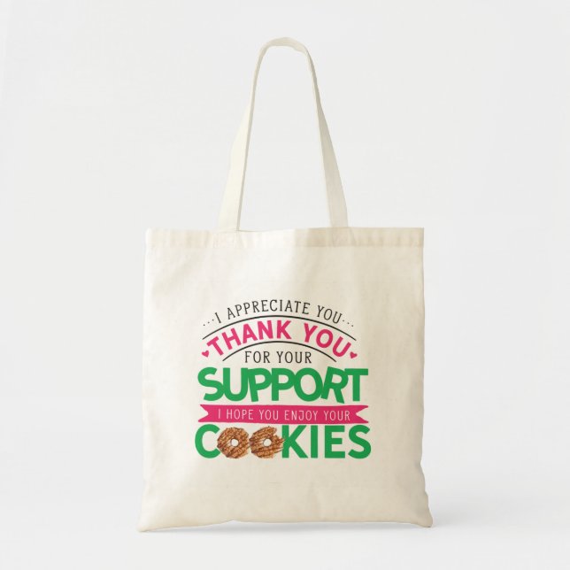 Scout Cookie Tote Bag for Girls (Front)