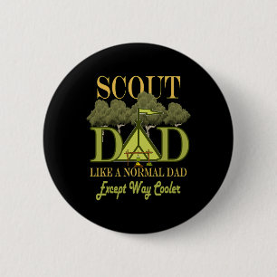 Scout Dad Leader Camping Scouting For Men Fathers  2 Inch Round Button