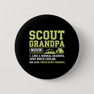 Scout Grandpa Funny Camping Hiking Mountain Gift  2 Inch Round Button